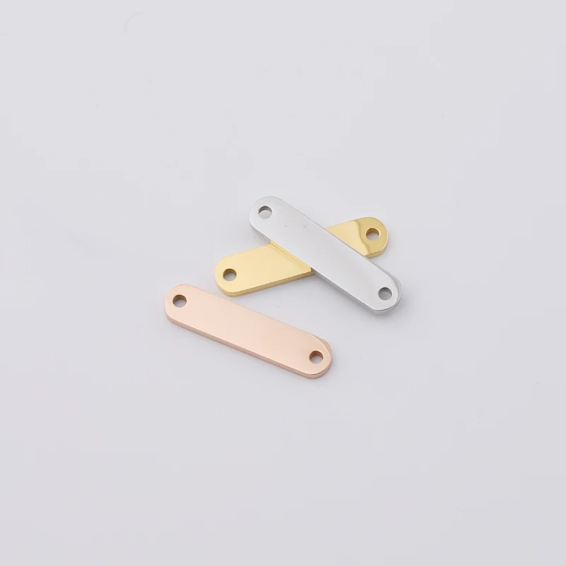 

Fnixtar 20 шт. 22*5 мм двойные отверстия полоса соединителей зеркальные шармы тщательно отполированная Нержавеющая Сталь Подвески для изготовления ожерелье браслет коса