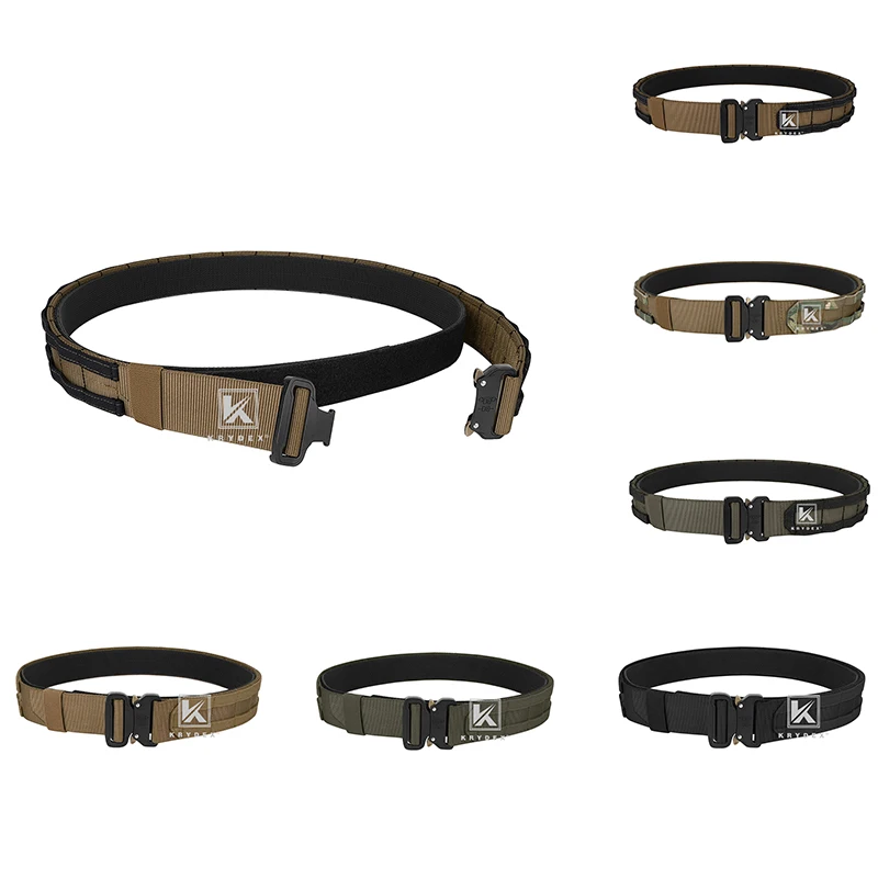 

KRYDEX Tactical 1.75”& 1.5” Outer & Inner Belt For Mens 2 IN 1 Quick Release Buckle Rigger Duty MOLLE Combat Belt Camo MC
