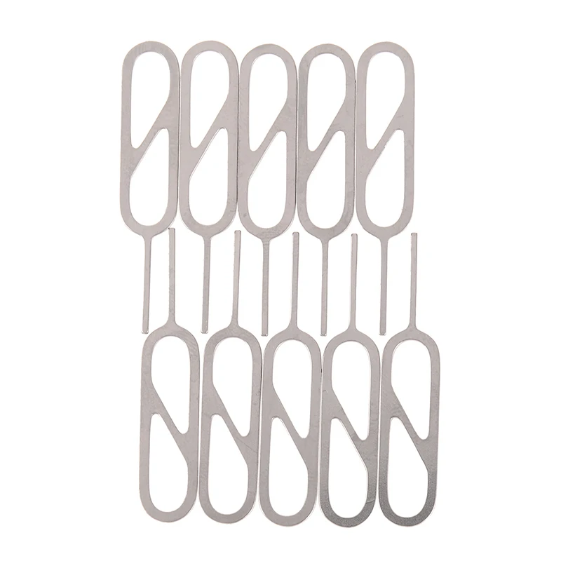 10pcs/pack Metal SIM Card Tray Removal Eject Pin Key Tool Needle For IPhone For Oppo For Vivo For Xiaomi