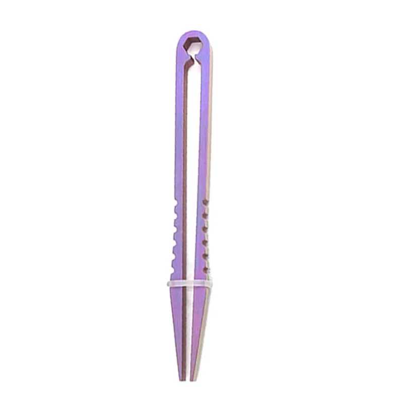 

1pc Titanium Tweezers Clip Pick Up Clamping EDC Multipurpose Gadget Tweezers Outdoor Camping Tool