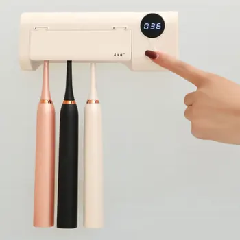 

UV Light Disinfectant Toothbrush Sterilizer Oral Cleaner Electric Toothbrush Shelf Smart Induction Anti-Bacteria Dental Care