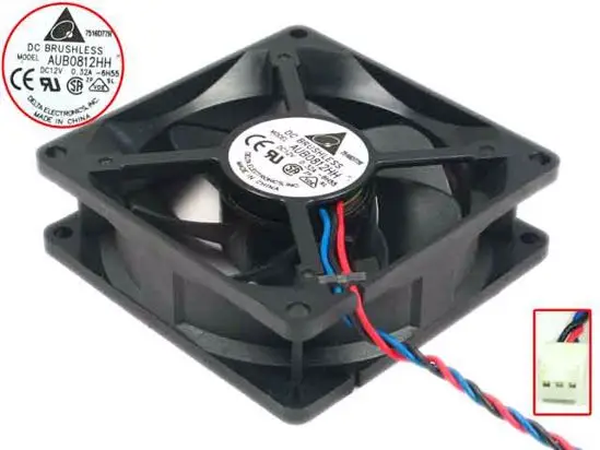 

Вентилятор охлаждения сервера Delta Electronics AUB0812HH 6H55, 12 В постоянного тока, 0,32 А, 80x80x25 мм