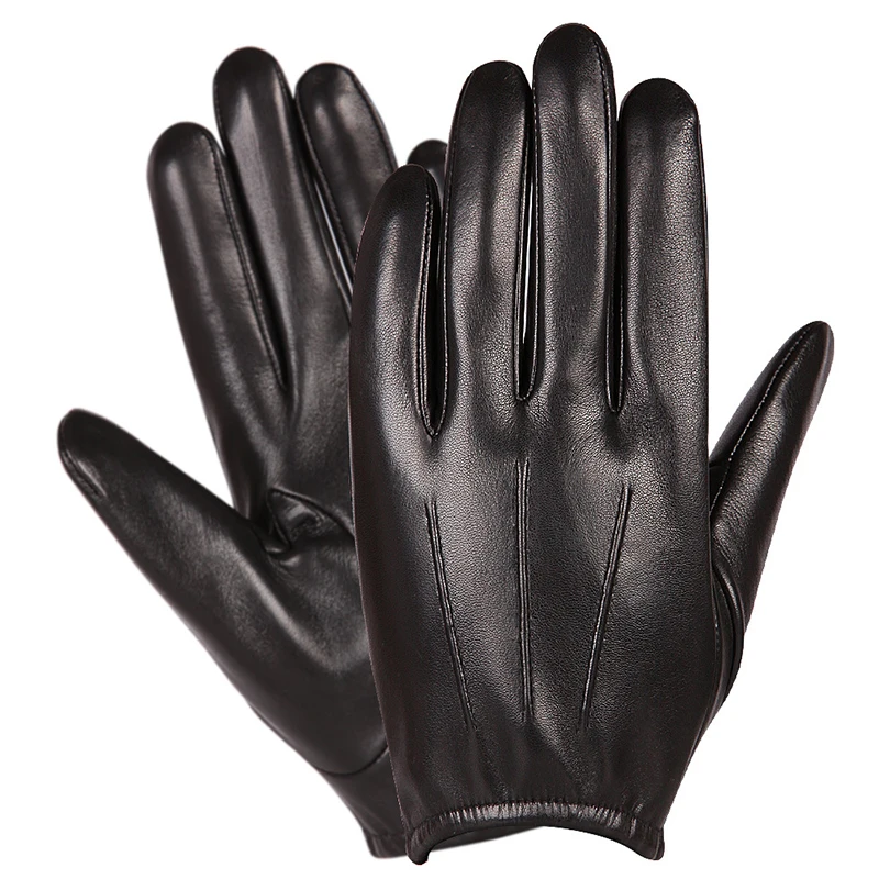 Guanti Per Moto E Outdoor ZLUXURQ Guanti Da Guida In Pelle Di Pecora - Uomo, Morbidi, Touchscreen E Mesh Traspirante Guanti Caldi Eleganti - 3