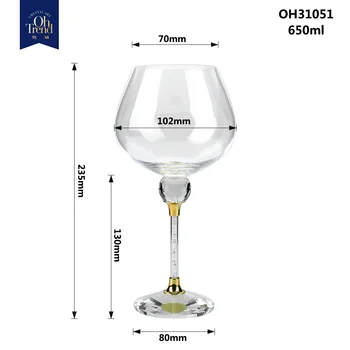 

Crystal red wine glass cocktail glass bar special glass goblet with diamond crystal wine glass
