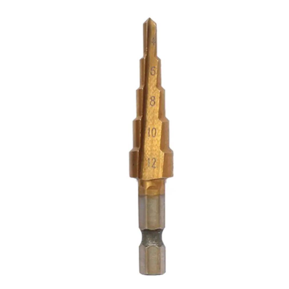 

Perfect Home&Garden Steel Step Cone Titanium Drill Bit Tool Hole Cutter Tools Triangle Handle Directly Groove Ladder Drill