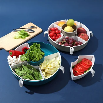 

Rotating Drain Basket Strainers Plastic Vegetable Basin Basket Bowl Hot Pot Storage Platter Fruit Plate Snack Tray Kitchen Tools