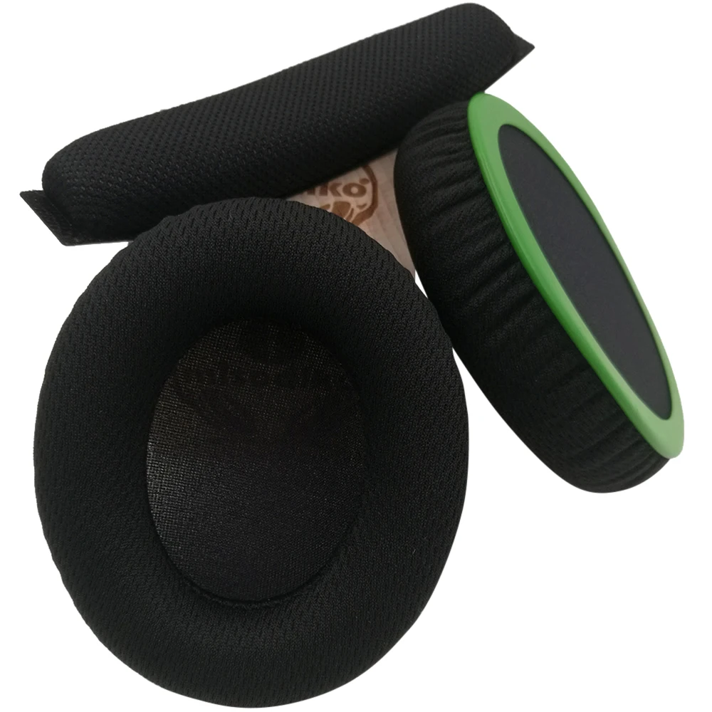 Black-Green Misodiko сменные амбушюры подушки и оголовье для HyperX Cloud Stinger Core Игровая гарнитура, сетка с памятью поролоновые насадки для наушников - Цвет: Black-Green
