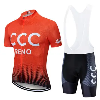 

Pro Team Uniform Cycling Gel Padded Shorts and Breathable Top with Rear Pockets Cycling Suit