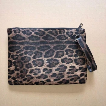 

Women Vintage Leopard PU Handle Bag Ladies Retro Tote Bags Fashion Printed Bag Clutch For Female