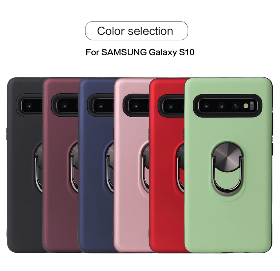 Противоударный чехол-Броня чехол для samsung S10 S9 S8 Plus Note 10 Pro магнит кольцо крышки для samsung A10 A20 A40 A50 A70 J6 A6 A7 note 8, 9
