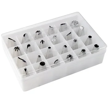 

24 pcs Difference style DIY Dessert Cake Decorating Tip Sets With Box Russia Icing Piping Nozzles Pastry Tips