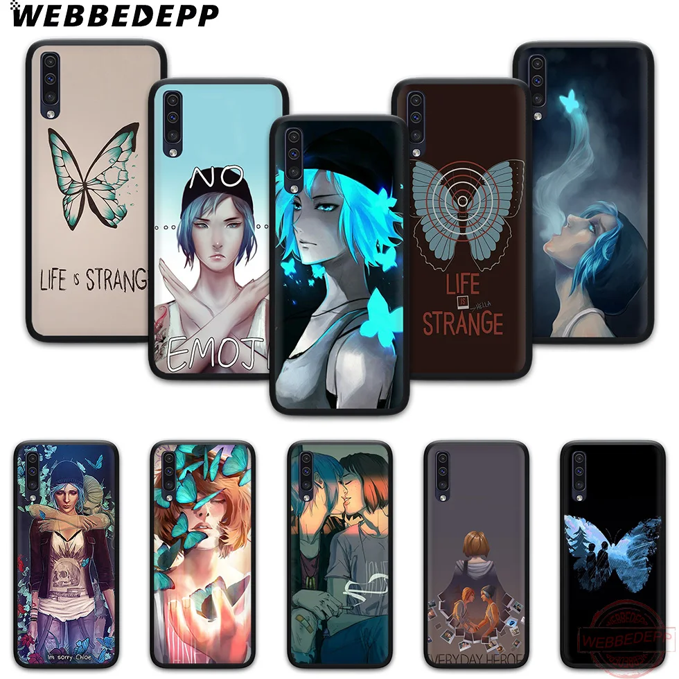 WEBBEDEPP жизнь странная мягкий чехол для телефона с изображением цветов Samsung A10S A6 7 8 9