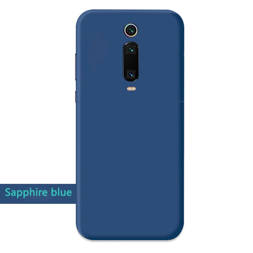 blue 100 шт. мягкий жидкий силикон чехол для xiaomi 8 9 9SE 6X MIX2S/MIX3 для Redmi 7 7A Note7/Note7 Pro K20/K20 Pro прозрачная оболочка - Цвет: blue