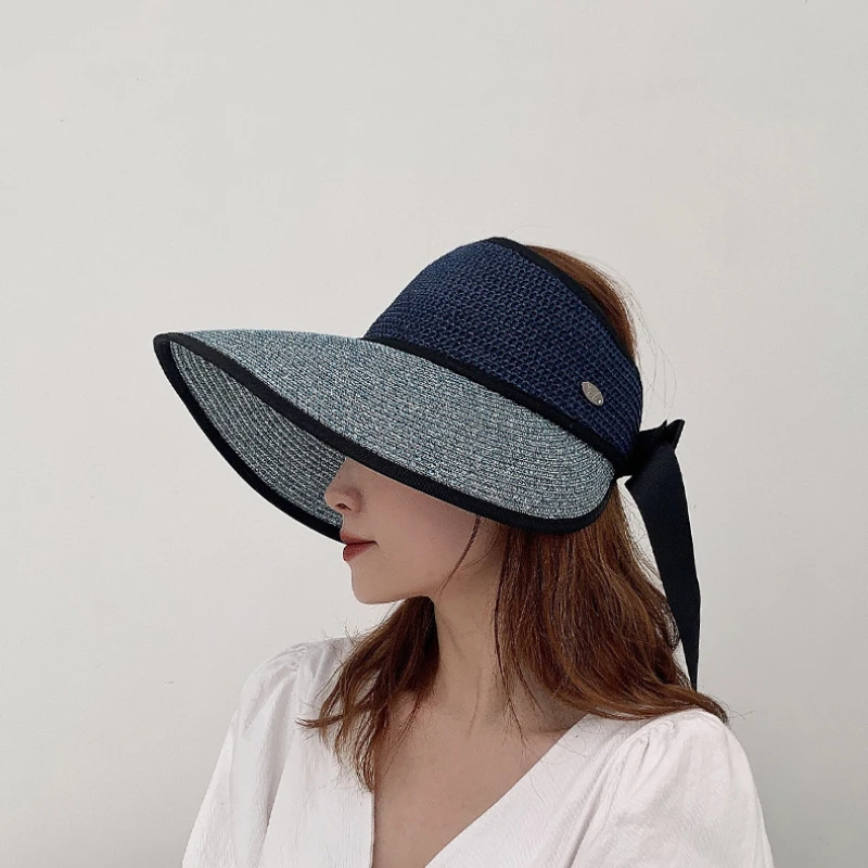 MKYSB Summer Flat sun hats for women chapeau feminino straw