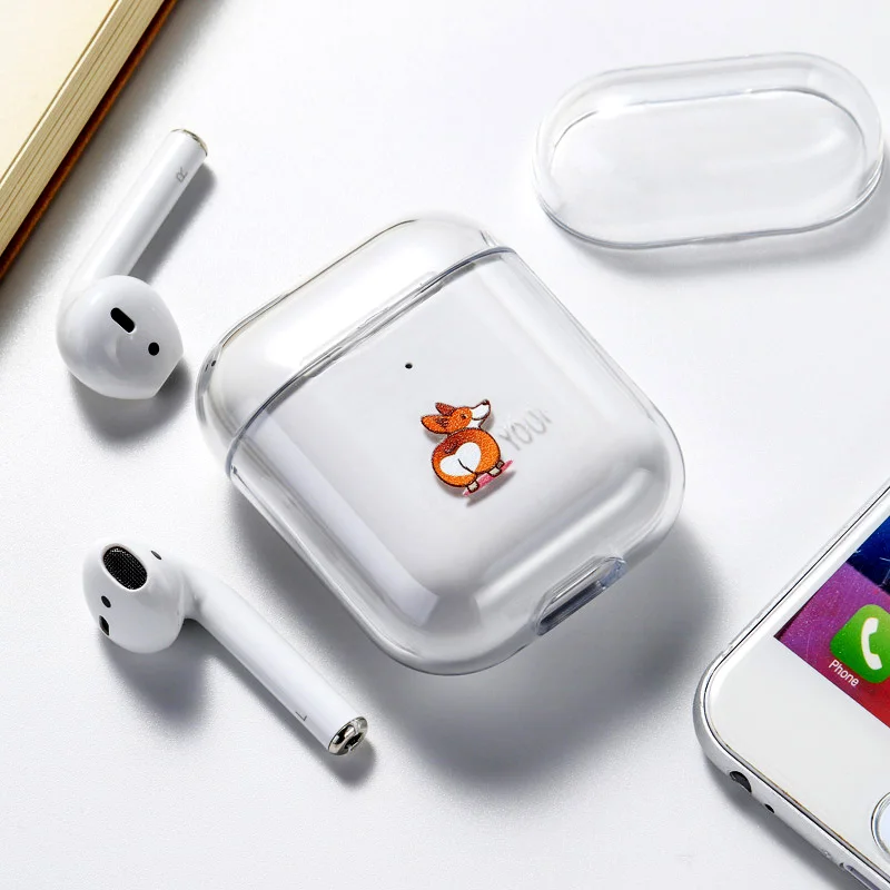 Чехол для наушников для Airpods, чехол, милый роскошный мультяшный Жесткий Чехол, Прозрачный чехол для AirPod 1 2, защитный чехол - Цвет: 064