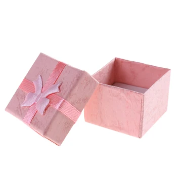 

24pcs 4*4*3cm Bowknot Style Earring Bracelet Necklace Jewelery Storage Boxes Gift Boxes Cases Organizers Pink Red Purple A30