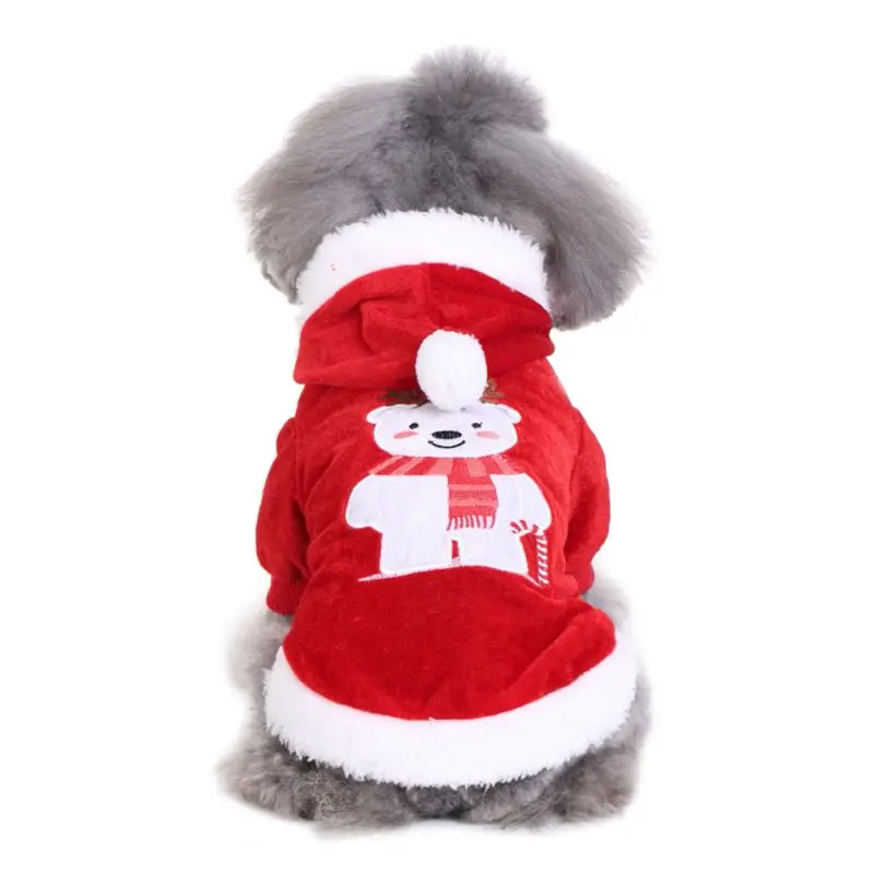 Winter Warm Dog Pet Christmas Coat New Year's Xmas Tree Pattern Clothes Pets Dogs jackets | Дом и сад