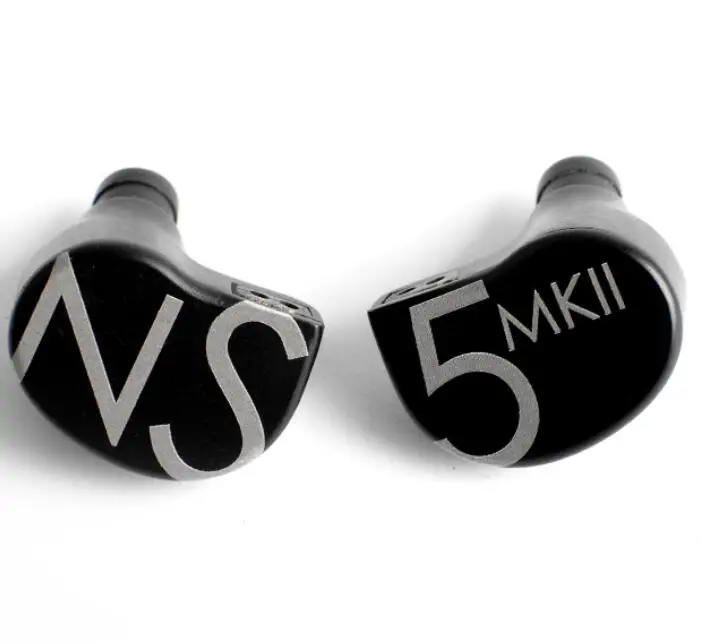 Black NS Audio NS5MKII флагманский Динамический драйвер HiFi наушники 7g супер светильник вес 2pin 0,78 мм - Цвет: Black