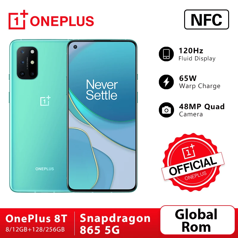 Глобальная прошивка OnePlus 8 T, 8 T, 8 Гб 128 Snapdragon 865 5G смартфон 120 Гц активно матричные осид жидкости Экран 48MP Quad камеры 4500 мА/ч, 65 Вт Warp|Смартфоны|   | АлиЭкспресс - ТОП-100 техники и гаджетов