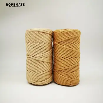 

Ropemate Premium Soft Cotton Cord 4MM 100Meters - 1 Single Strand - Croissant Color