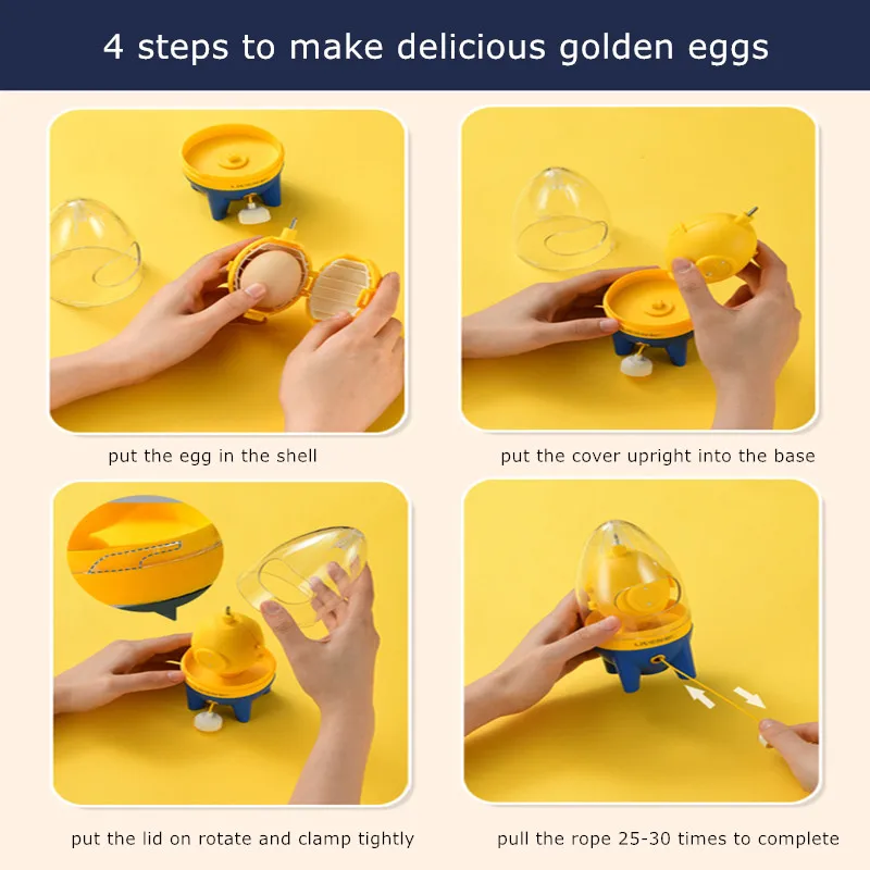 Egg yolk shaker Gadget Mixing Golden Whisk Eggs Spin Mixer Stiring Blender Maker Puller Cooking Baking Tool For Smart Customers