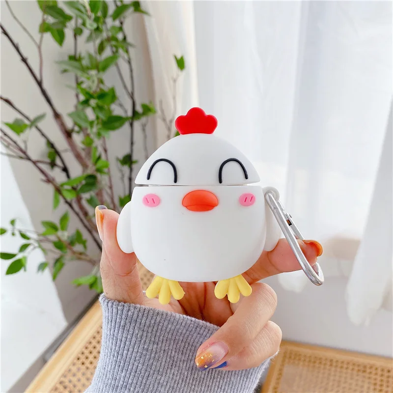 

Protection Cover For Airpods Pro 3 Cute Cartoon Chicken Soft Silicone Headphones Charging Box Case For Air Pods 2 Case Fundas