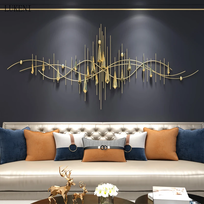 Nordic Light Luxury Wall Decorations Living Room Metal Modern Ornaments Bedroom Decorations Sofa Background Wall Pendants 3