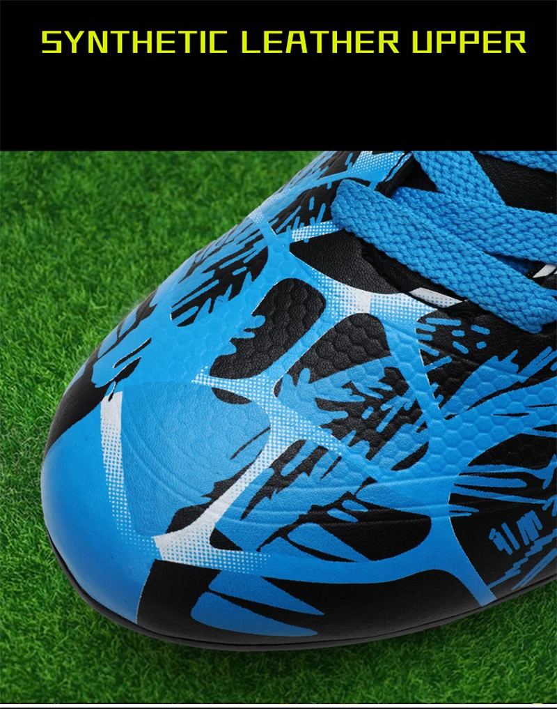 Soccer Shoes Kids Boys Spike Football Shoes Men Summer Breathable Sneakers Lightweight Sport Shoes Anti-Skid Soccer Boots