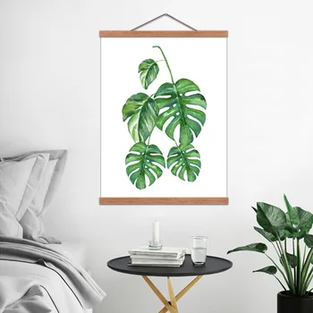 

Wood Magnetic Painting Photo Posters Frame Hanging Decorative Painting Rod Simply Shaft For Paintings