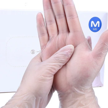 

100 Pcs Housework Disposable Gloves Kitchen Puncture Tearing Free Protective Gear Durable PVC Material Gloves