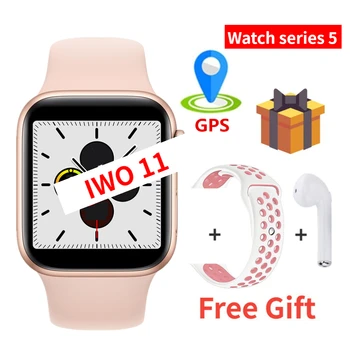 

IWO 11 Women Smart Watch series 5 GPS Bluetooth Call Heart Rate Blood Pressure Men IWO11 Smartwatch PK IWO 12 For Android IOS