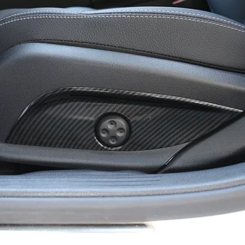 

For Mercedes Benz E C GLC GLS Class W205 W212 Carbon Fiber Texture 2pcs Car Interior Seat Adjust Panel Switch Button Cover