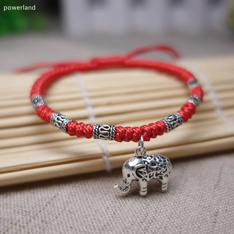 Handmade Silver Elephant Friendship Bracelet with Silver beads and bells! 