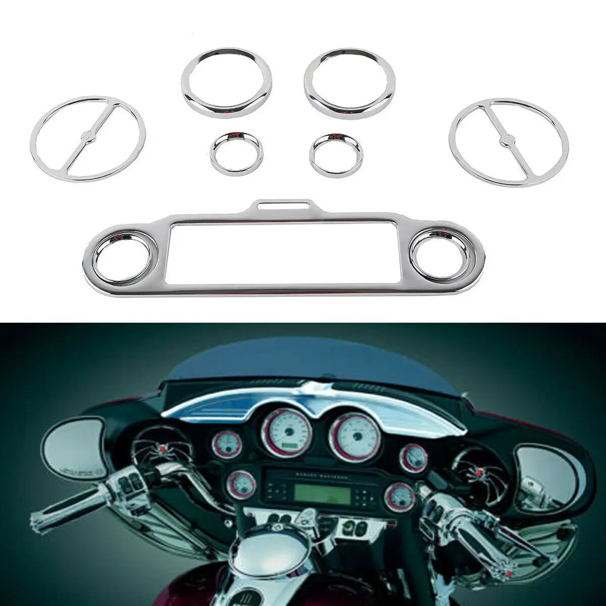 Внутренний обтекатель для мотоцикла хромированный комплект обтекателей Harley Touring