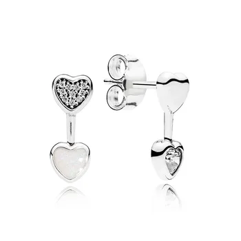 

Baofu New 925 Sterling Silver Ear Studs Love Different Style Earrings Ladies Gift High Jewelry