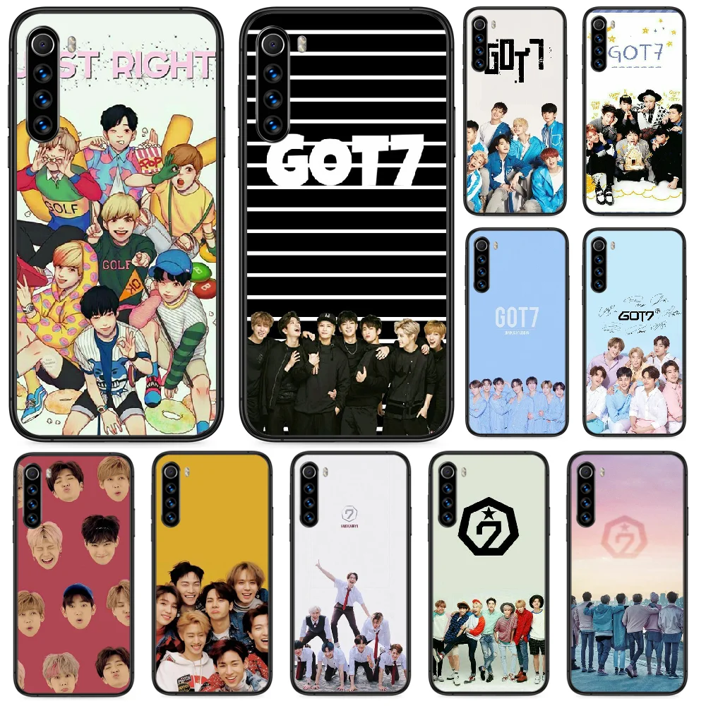 Эстетический чехол для телефона kpop got7 Xiaomi Redmi Note 4A 4X 5 6 6A 7 7A 8 8A 4 5A 8T Plus Pro черный trend