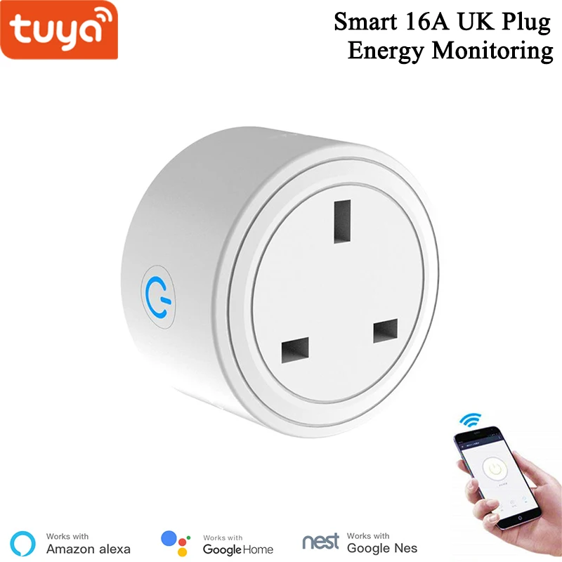 Vita Intelligente 16A Uk Presa Intelligente Con Monitoraggio Energetico Wifi Plug Compatibile Con Alexa Eco Google Nido App Di Controllo Senza Fili