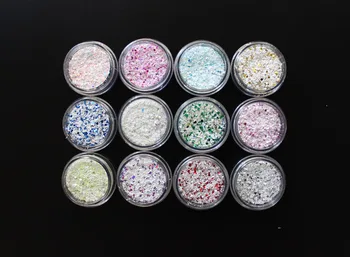 

best Nail Glitter Shiny Matte Shell colorful Nail Art Pigment Dust Powder Manicure Nail Decorations xbe03