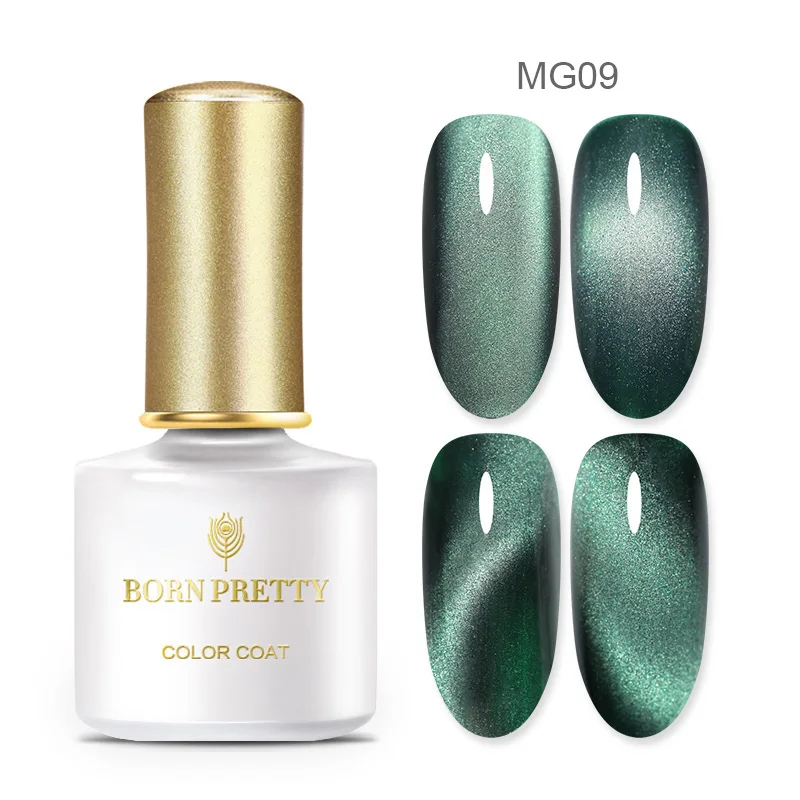 BP-MG09 BORN PRETTY 3D глаз хамелеона кота УФ-гель для ногтей Auroras эффект ногтей магнитный гель замочить от гель лак черная основа нужно 6 мл - Цвет: BP-MG09