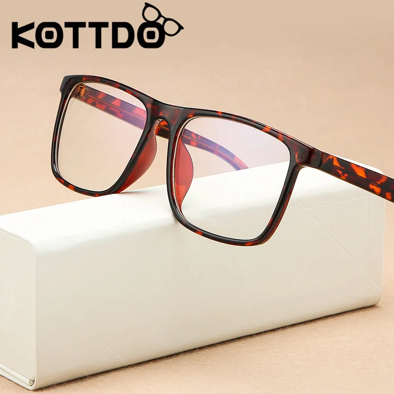 KOTTDO, классические винтажные квадратные оправы для очков, мужские Модные прозрачные оптические оправы для очков, оправы для женщин и мужчин, s очки