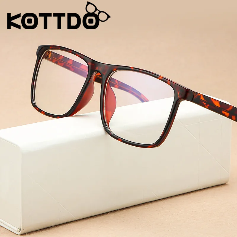 

KOTTDO Classic Vintage Square Eyeglasses Frames Men Fashion Clear Optical Eye Glasses Frames for Women Mens Glasses