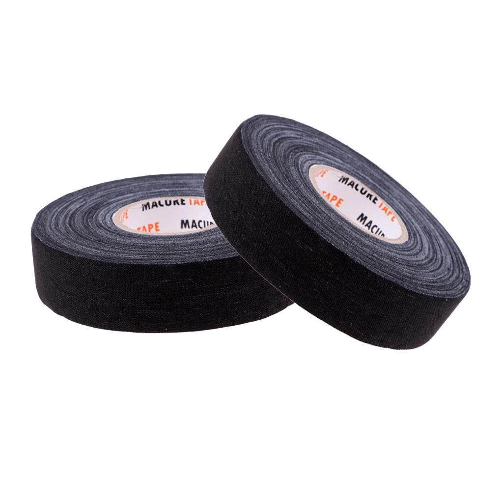 2 Roll Premium Cloth Hockey / Lacrosse Stick Tape Roll, 1 Inch X 25yds Black