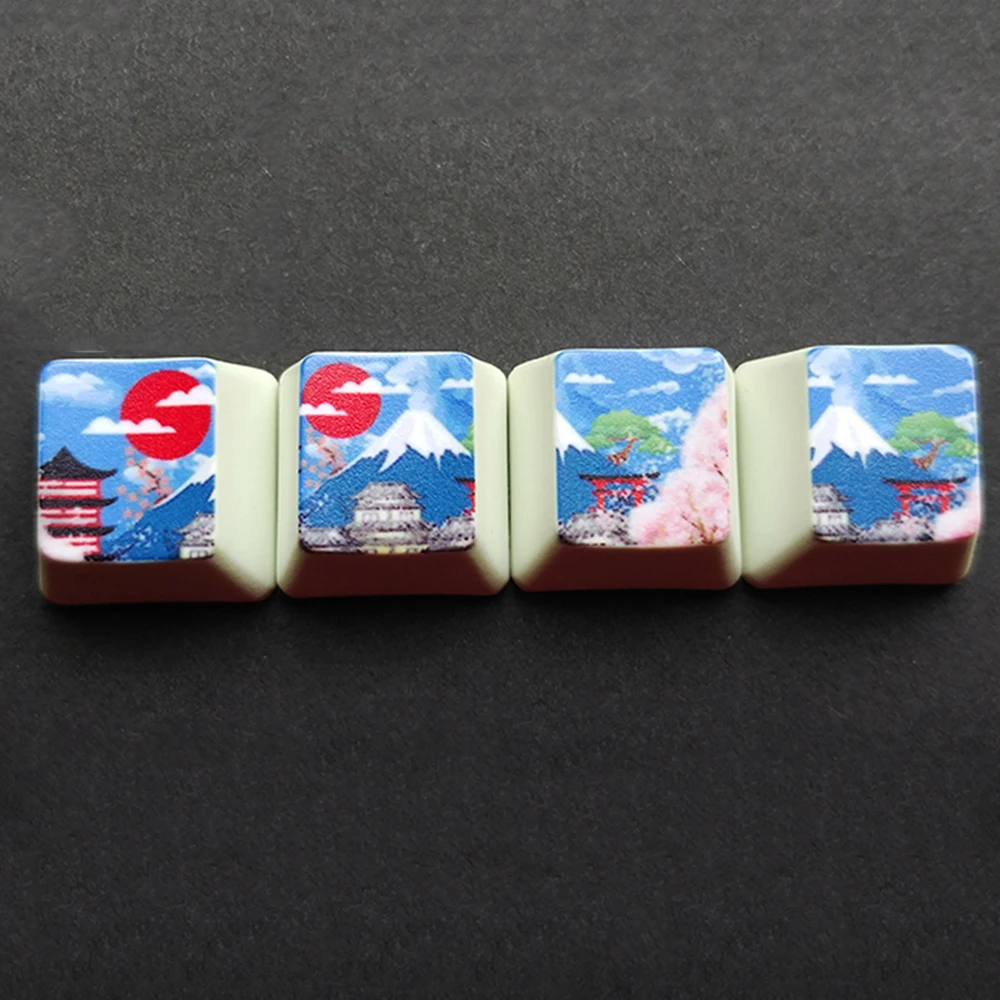 4 шт. OEM R4 красочные ПБТ утолщаются ключ кепки s Крепление Fuji милый кот Doraemon колпачок для вишни Mx механический Keybaord ОСА ключ Кепка