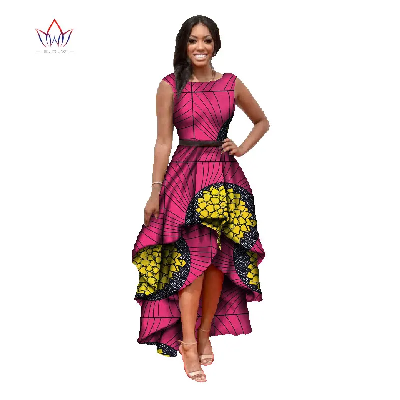 В африканском стиле Одежда для женщин o-образным вырезом африканская вышивка Базен платье Дашики женщин Хлопковое платье в африканском