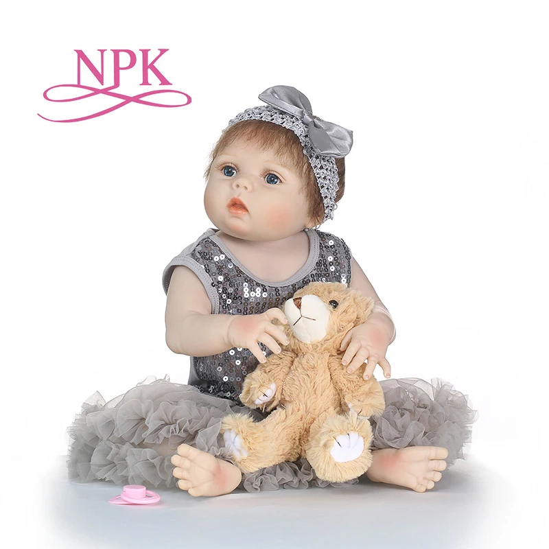 NPK 22 &quotОчаровательная Реалистичная кукла для малышей силиконовая всего тела