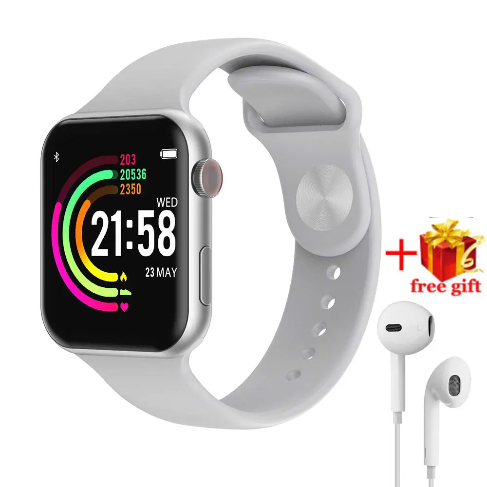 F10 Watch S Earphone F10 наручные часы, музыкальные, Bluetooth, умные часы, 1,54 дюймов, спортивные, шагомер, здоровье, умные часы для Android, iPhone, xiaomi phone PK iwo 8 4 - Цвет: F10 Watch S Earphone