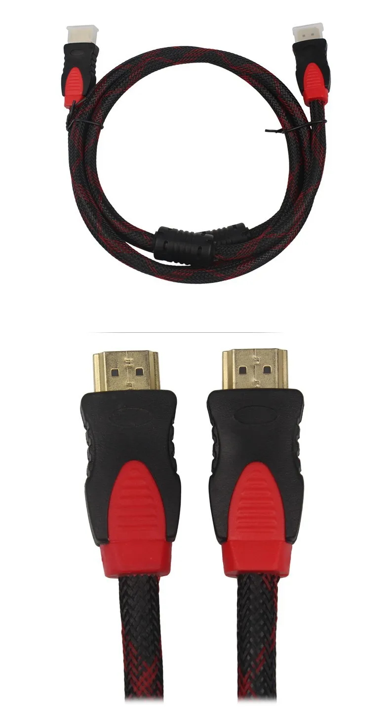 1080P HDMI кабель позолоченный Высокоскоростной соединительный кабель м 2 м 3 м 5 м 10 м Высокое качество красный и черный HDMI кабель