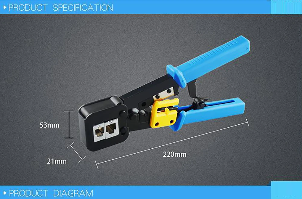 lan cable tracer Multi Colors RJ45 Network Crimper Pliers Lan Tools Cat5e Cat6 EZ Pass Through Cable Cutter Stripper network wire tester