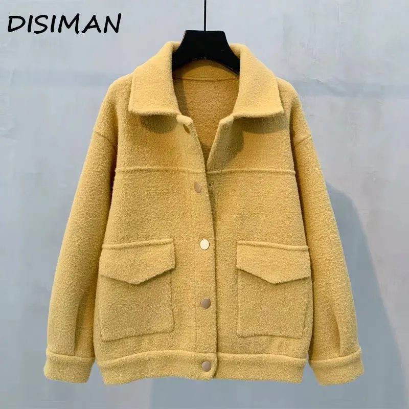 

autumn winter double-faced woolen plus size knit cardigan women korean single-breasted long sleeve chunky sweater coats female