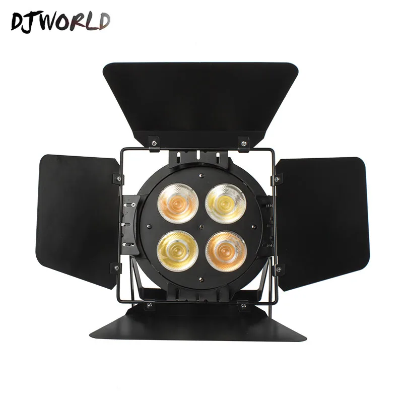 

Djworld 4x50W Warm White And Cold White With Barn Doors 200W LED COB Par Light Effect Lighting 4 Eyes For Dj Disco Wedding Best
